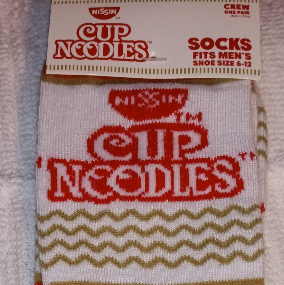 Three Pair Set Men Socks Food Themed Cup Noodles Oscar Mayer And Moon Pie